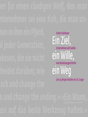 cover image of Ein Ziel, ein Wille, ein Weg
